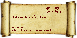 Dobos Rozália névjegykártya