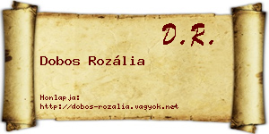 Dobos Rozália névjegykártya