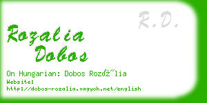 rozalia dobos business card